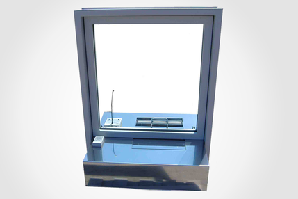 Ochranné průhledné příčky a stěny (výdejní okénka)